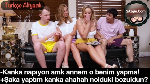 Arkadaşının Annesinin Elini Sikine Değdirerek Şaka Yapıyor Altyazılı Sikiş izle